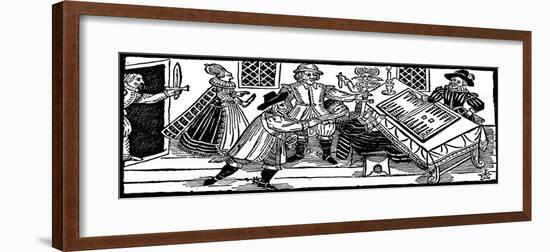The Murder of Arden of Feversham, an Illustration from 'A Book of Roxburghe Ballads' (Woodcut)-English-Framed Giclee Print