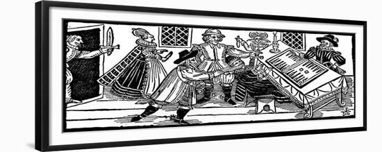 The Murder of Arden of Feversham, an Illustration from 'A Book of Roxburghe Ballads' (Woodcut)-English-Framed Giclee Print