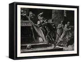 The Murder of Becket in Canterbury Cathedral-null-Framed Stretched Canvas