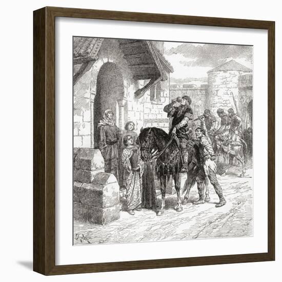 The Murder of Edward the Martyr at Corfe Castle-null-Framed Giclee Print