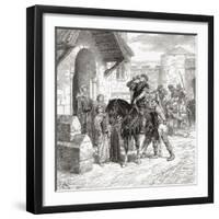 The Murder of Edward the Martyr at Corfe Castle-null-Framed Giclee Print