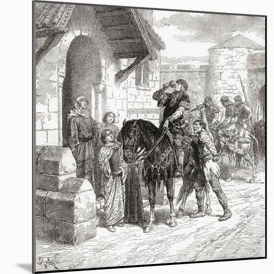 The Murder of Edward the Martyr at Corfe Castle-null-Mounted Giclee Print