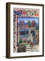 The Murder of Etienne Marcel, 1358, (Mid-15th Centur)-Loyset Liedet-Framed Giclee Print