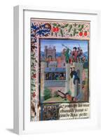 The Murder of Etienne Marcel, 1358, (Mid-15th Centur)-Loyset Liedet-Framed Giclee Print