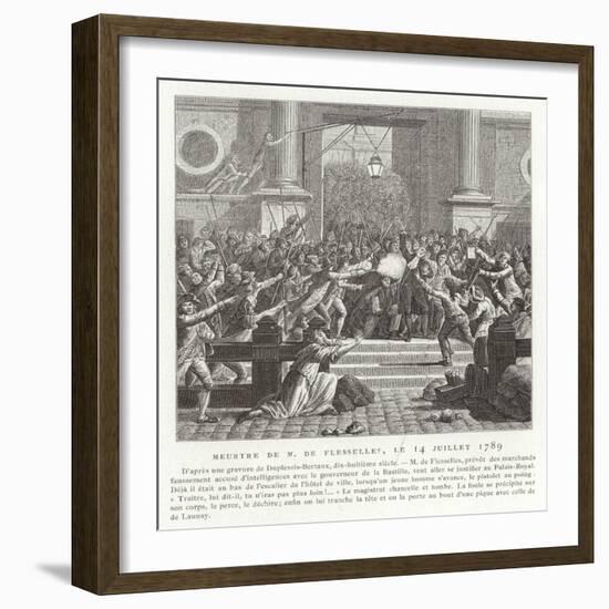 The Murder of Jacques De Flesselles, French Revolution, 14 July 1789-Jean Duplessis-bertaux-Framed Giclee Print