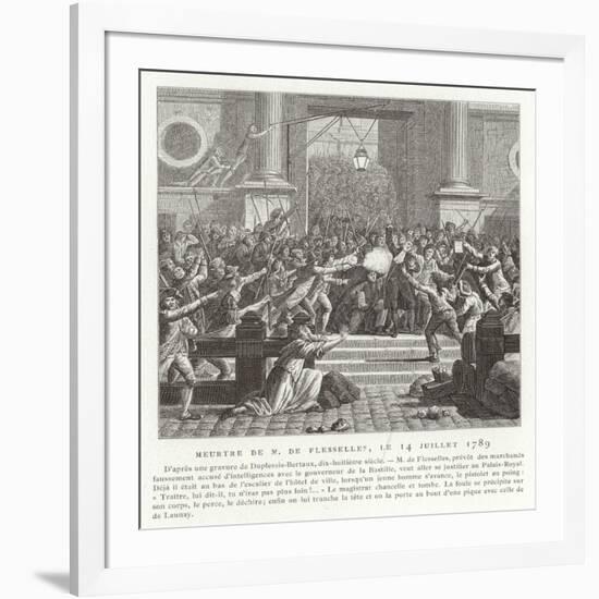 The Murder of Jacques De Flesselles, French Revolution, 14 July 1789-Jean Duplessis-bertaux-Framed Giclee Print