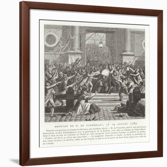 The Murder of Jacques De Flesselles, French Revolution, 14 July 1789-Jean Duplessis-bertaux-Framed Giclee Print