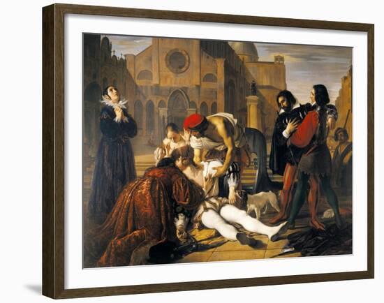 The Murder of Lorenzino De' Medici, 1840-Giuseppe Bibiena-Framed Giclee Print