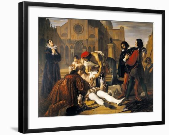 The Murder of Lorenzino De' Medici, 1840-Giuseppe Bibiena-Framed Giclee Print