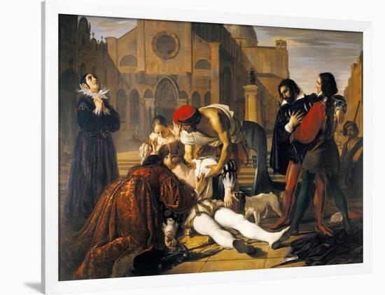 The Murder of Lorenzino De' Medici, 1840-Giuseppe Bibiena-Framed Giclee Print