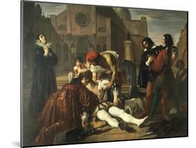 The Murder of Lorenzino De' Medici-Giuseppe Bezzuoli-Mounted Giclee Print