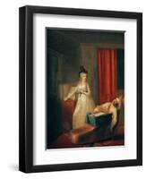 The Murder of Marat, 13th July 1793-Jean-Jacques Hauer-Framed Premium Giclee Print