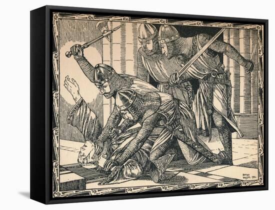 The Murder of Thomas a Becket, 1902-Patten Wilson-Framed Stretched Canvas