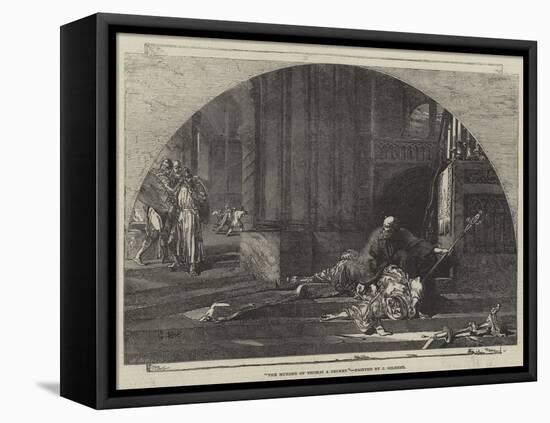 The Murder of Thomas a Becket-Sir John Gilbert-Framed Stretched Canvas