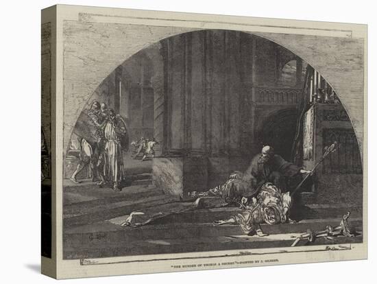 The Murder of Thomas a Becket-Sir John Gilbert-Stretched Canvas