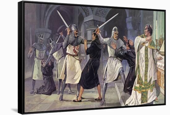 The Murder of Thomas a Becket-Mike White-Framed Stretched Canvas