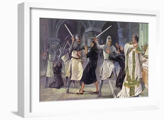 The Murder of Thomas a Becket-Mike White-Framed Giclee Print