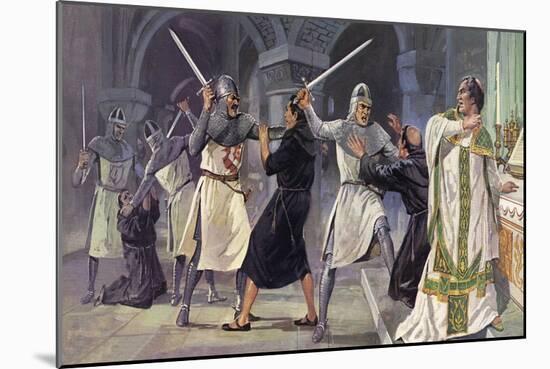 The Murder of Thomas a Becket-Mike White-Mounted Giclee Print