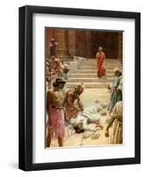 The Murder of Zechariah - Bible-William Brassey Hole-Framed Giclee Print