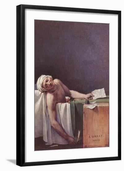 The Murdered Marat-Jacques-Louis David-Framed Art Print