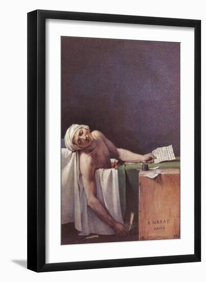 The Murdered Marat-Jacques-Louis David-Framed Art Print