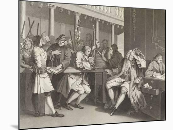The Murderer and Sheriff-William Hogarth-Mounted Giclee Print