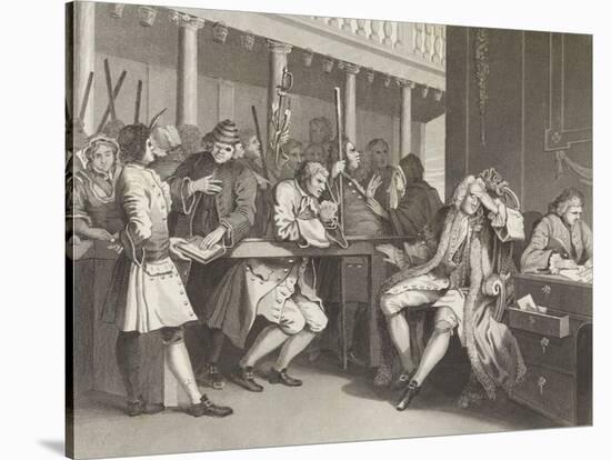 The Murderer and Sheriff-William Hogarth-Stretched Canvas