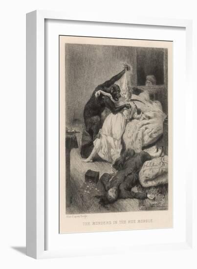The Murders in the Rue Morgue the Beast in the Bedroom-null-Framed Art Print