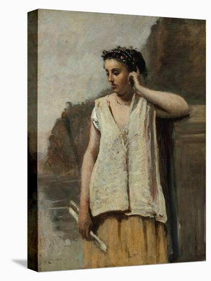 The Muse: History, c.1865-Jean-Baptiste-Camille Corot-Stretched Canvas