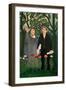 The Muse inspires the poet, 1909.-Henri Rousseau-Framed Giclee Print