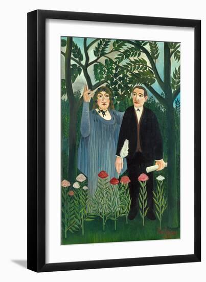 The Muse Inspiring the Poet (Guillaume Apollinaire), 1909-Henri Rousseau-Framed Giclee Print