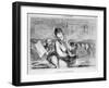 The Muse of the Brasserie-Honore Daumier-Framed Giclee Print