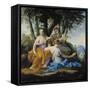 The Muses, Clio, Euterpe and Thalia, circa 1652-55-Eustache Le Sueur-Framed Stretched Canvas