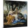 The Muses, Clio, Euterpe and Thalia, circa 1652-55-Eustache Le Sueur-Mounted Giclee Print