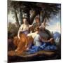 The Muses Clio, Euterpe, and Thalia-Eustache Le Sueur-Mounted Giclee Print