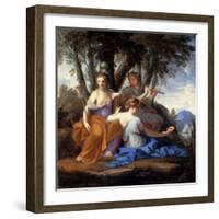 The Muses Clio, Euterpe, and Thalia-Eustache Le Sueur-Framed Giclee Print