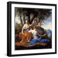 The Muses Clio, Euterpe, and Thalia-Eustache Le Sueur-Framed Giclee Print