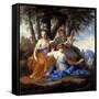 The Muses Clio, Euterpe, and Thalia-Eustache Le Sueur-Framed Stretched Canvas