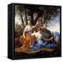 The Muses Clio, Euterpe, and Thalia-Eustache Le Sueur-Framed Stretched Canvas