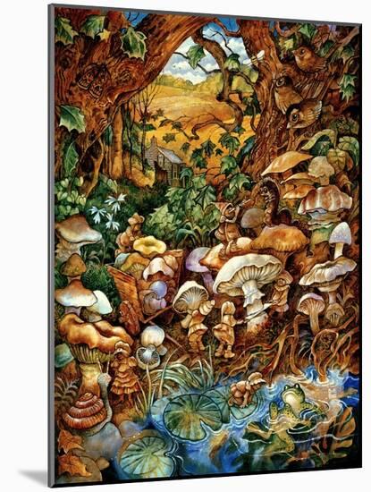 The Mushroom Fairies-Bill Bell-Mounted Giclee Print