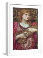 The Music Faintly Falling, Dies Away / Thy Dear Eyes Dream That Love Will Live for Aye, 1893-John Melhuish Strudwick-Framed Giclee Print