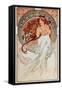 The Music. from a Serie of Lithographs, 1898-Alphonse Marie Mucha-Framed Stretched Canvas