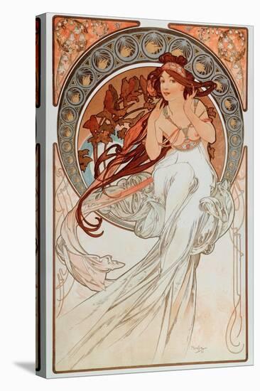 The Music. from a Serie of Lithographs, 1898-Alphonse Marie Mucha-Stretched Canvas
