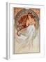 The Music. from a Serie of Lithographs, 1898-Alphonse Marie Mucha-Framed Giclee Print