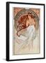 The Music. from a Serie of Lithographs, 1898-Alphonse Marie Mucha-Framed Giclee Print