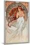 The Music. from a Serie of Lithographs, 1898-Alphonse Marie Mucha-Mounted Premium Giclee Print