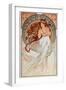 The Music. from a Serie of Lithographs, 1898-Alphonse Marie Mucha-Framed Giclee Print