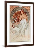 The Music. from a Serie of Lithographs, 1898-Alphonse Marie Mucha-Framed Giclee Print