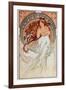 The Music. from a Serie of Lithographs, 1898-Alphonse Marie Mucha-Framed Giclee Print