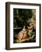 The Music Lesson, 1749-Francois Boucher-Framed Giclee Print